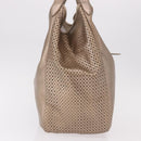 Salvatore Ferragamo Gancini Shoulder Bag Leather Gold Auth BA13730-5