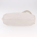 CHANEL Chain Tote Bag Caviar Skin White Gold CC Auth BA13731A-11