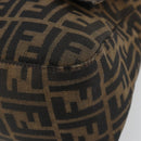 FENDI Zucca Canvas Mamma Baguette Shoulder Bag Black Brown Auth BA13733V-9
