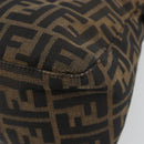 FENDI Zucca Canvas Mamma Baguette Shoulder Bag Black Brown Auth BA13733V-15