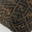 FENDI Zucca Canvas Mamma Baguette Shoulder Bag Black Brown Auth BA13733V-16