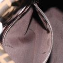 FENDI Zucca Canvas Mamma Baguette Shoulder Bag Black Brown Auth BA13733V-24