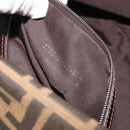 FENDI Zucca Canvas Mamma Baguette Shoulder Bag Black Brown Auth BA13733V-12