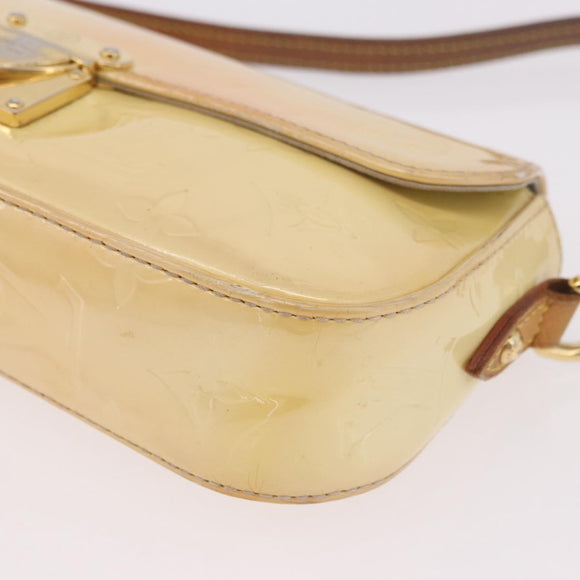 LOUIS VUITTON Monogram Vernis Malibu Street Bag Perle M91507 LV Auth BA13734