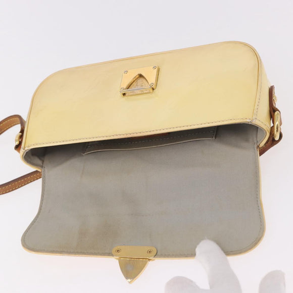 LOUIS VUITTON Monogram Vernis Malibu Street Bag Perle M91507 LV Auth BA13734