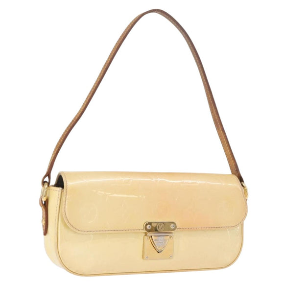 LOUIS VUITTON Monogram Vernis Malibu Street Bag Perle M91507 LV Auth BA13734