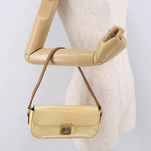 LOUIS VUITTON Monogram Vernis Malibu Street Bag Perle M91507 LV Auth BA13734
