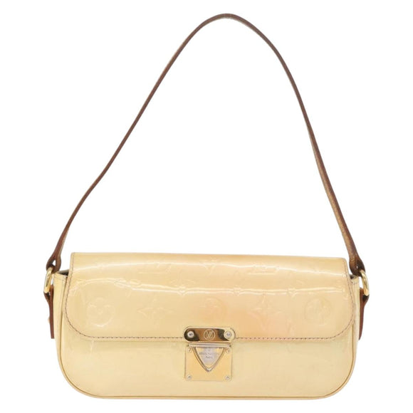 LOUIS VUITTON Monogram Vernis Malibu Street Bag Perle M91507 LV Auth BA13734
