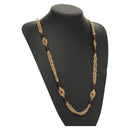 CHANEL COCO Mark Chain Necklace metal Gold CC Auth BA1373AM-1