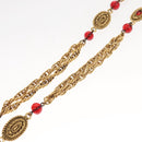 CHANEL COCO Mark Chain Necklace metal Gold CC Auth BA1373AM-15