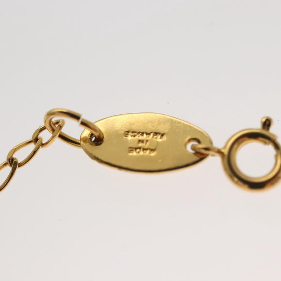CHANEL COCO Mark Chain Necklace metal Gold CC Auth BA1373AM