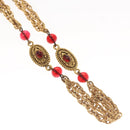 CHANEL COCO Mark Chain Necklace metal Gold CC Auth BA1373AM-3