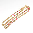 CHANEL COCO Mark Chain Necklace metal Gold CC Auth BA1373AM-13