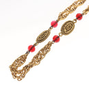 CHANEL COCO Mark Chain Necklace metal Gold CC Auth BA1373AM-14