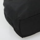 Christian Dior Maris Pearl Shoulder Bag Nylon Black Silver Auth BA1374-14