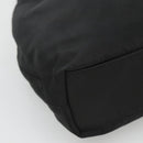 Christian Dior Maris Pearl Shoulder Bag Nylon Black Silver Auth BA1374-16