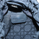 Christian Dior Maris Pearl Shoulder Bag Nylon Black Silver Auth BA1374-18