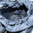 Christian Dior Maris Pearl Shoulder Bag Nylon Black Silver Auth BA1374-19