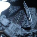 Christian Dior Maris Pearl Shoulder Bag Nylon Black Silver Auth BA1374-21