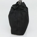 Christian Dior Maris Pearl Shoulder Bag Nylon Black Silver Auth BA1374-3