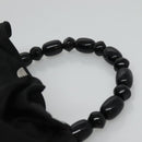 Christian Dior Maris Pearl Shoulder Bag Nylon Black Silver Auth BA1374-8