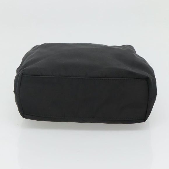 Christian Dior Maris Pearl Shoulder Bag Nylon Black Silver Auth BA1374