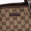 GUCCI GG Supreme Web Sherry Line Tote Bag Beige Silver 131186 Auth BA13747A-14