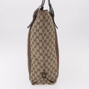 GUCCI GG Supreme Web Sherry Line Tote Bag Beige Silver 131186 Auth BA13747A-4