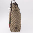 GUCCI GG Supreme Web Sherry Line Tote Bag Beige Silver 131186 Auth BA13747A-5