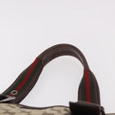 GUCCI GG Supreme Web Sherry Line Tote Bag Beige Silver 131186 Auth BA13747A-8