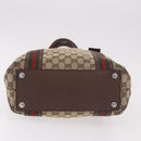 GUCCI GG Supreme Web Sherry Line Tote Bag Beige Silver 131186 Auth BA13747A-9