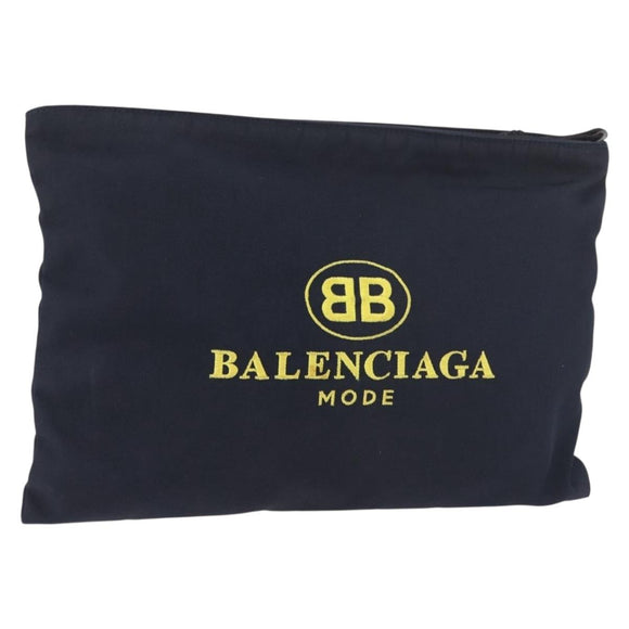 BALENCIAGA Clutch Bag Nylon Zwart 459745 Auth BA13749A