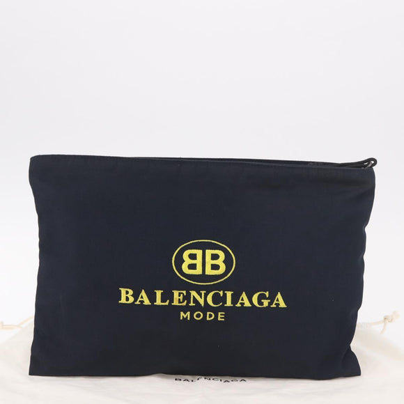 BALENCIAGA Clutch Bag Nylon Zwart 459745 Auth BA13749A