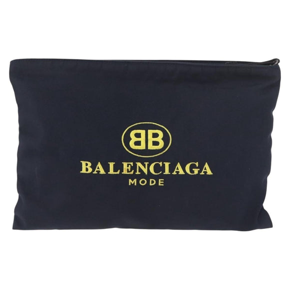 BALENCIAGA Clutch Bag Nylon Zwart 459745 Auth BA13749A
