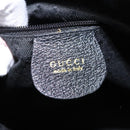 GUCCI Bamboo Hand Bag Suede 2way Black Gold 000 2265 0581 Auth BA1375-17