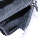 GUCCI Bamboo Hand Bag Suede 2way Black Gold 000 2265 0581 Auth BA1375-23
