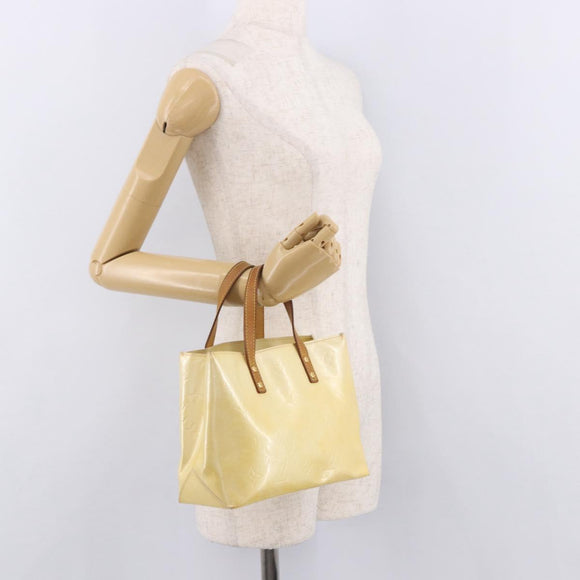 LOUIS VUITTON Monogram Vernis Reade PM Hand Bag Perle M91336 LV Auth BA13750