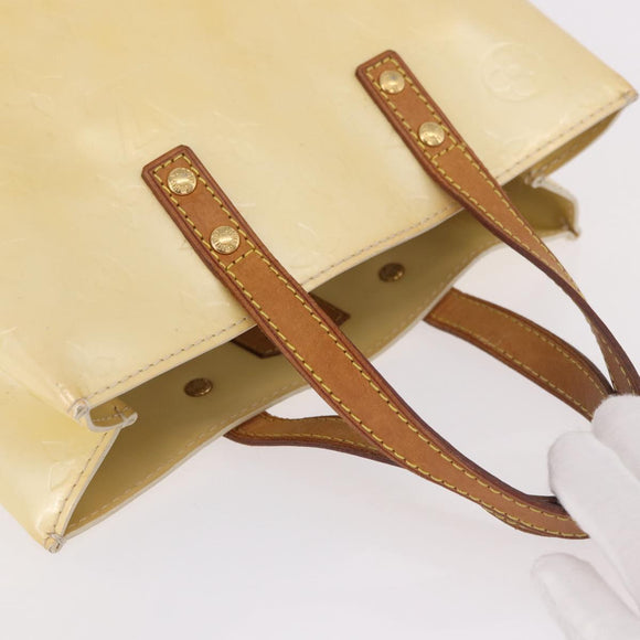 LOUIS VUITTON Monogram Vernis Reade PM Hand Bag Perle M91336 LV Auth BA13750