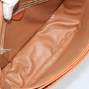 CELINE Macadam Canvas Shoulder Bag PVC Leather Brown Gold Auth BA13751-10
