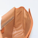 CELINE Macadam Canvas Shoulder Bag PVC Leather Brown Gold Auth BA13751-20