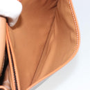 CELINE Macadam Canvas Shoulder Bag PVC Leather Brown Gold Auth BA13751-23