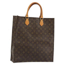 LOUIS VUITTON Monogram Sac Plat Hand Bag M51140 LV Auth BA13755-1