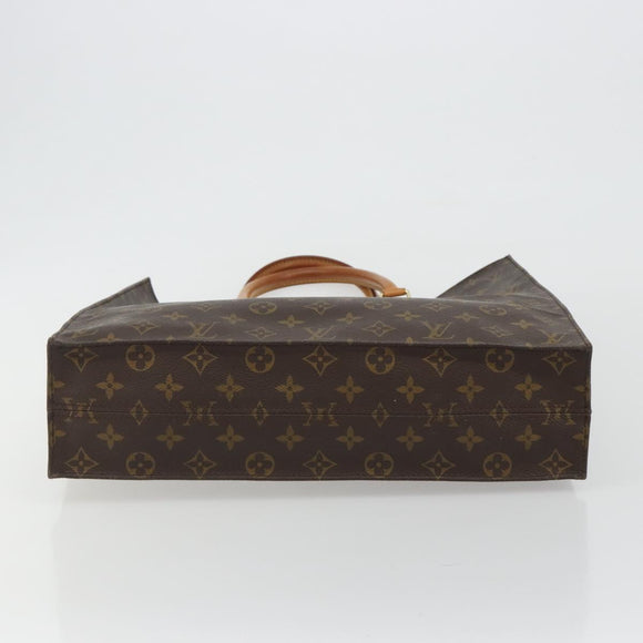 LOUIS VUITTON Monogram Sac Plat Hand Bag M51140 LV Auth BA13755