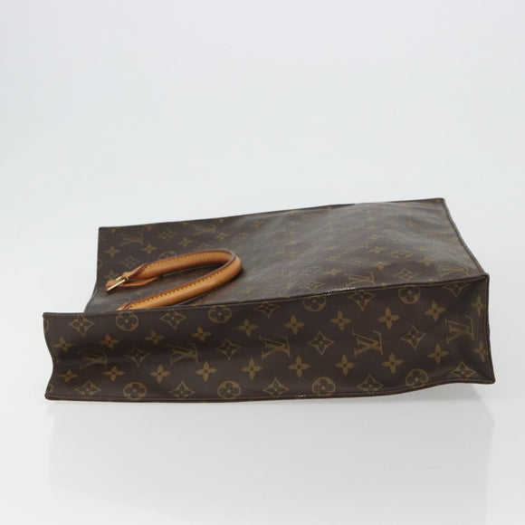 LOUIS VUITTON Monogram Sac Plat Hand Bag M51140 LV Auth BA13755