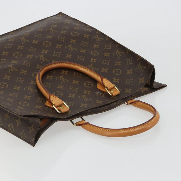LOUIS VUITTON Monogram Sac Plat Hand Bag M51140 LV Auth BA13755