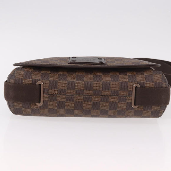 LOUIS VUITTON Damier Ebene Brooklyn MM Shoulder Bag N51211 LV Auth BA13757A