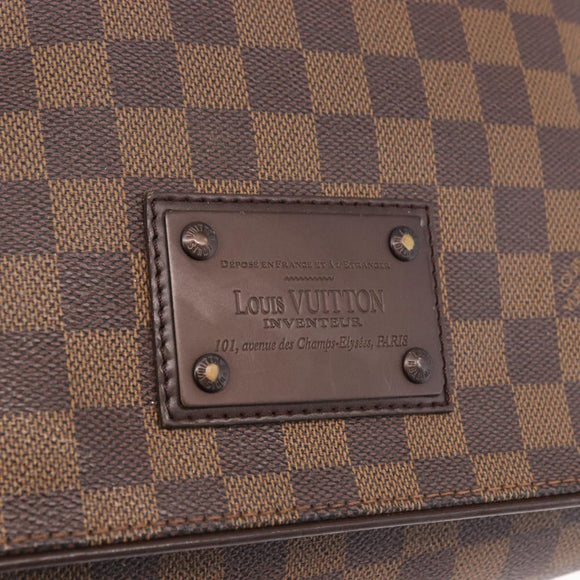LOUIS VUITTON Damier Ebene Brooklyn MM Shoulder Bag N51211 LV Auth BA13757A