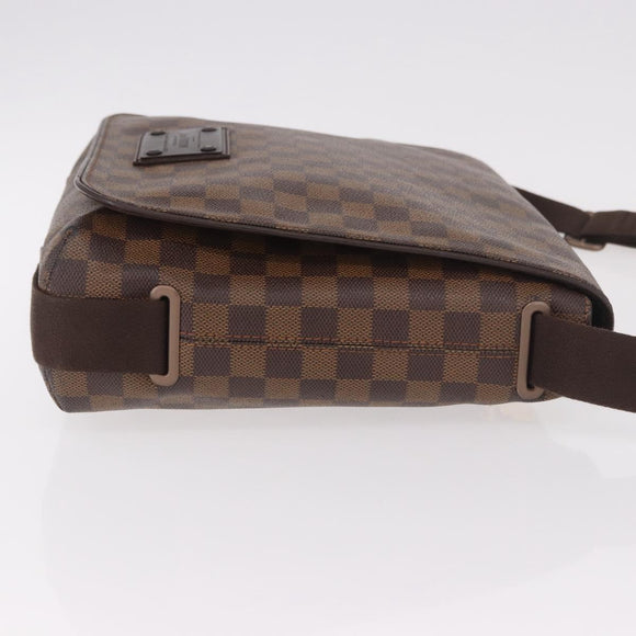LOUIS VUITTON Damier Ebene Brooklyn MM Shoulder Bag N51211 LV Auth BA13757A