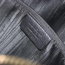 Salvatore Ferragamo Vala Hand Bag Leather Black Gold Auth BA13758-12
