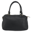 Salvatore Ferragamo Vala Hand Bag Leather Black Gold Auth BA13758-2